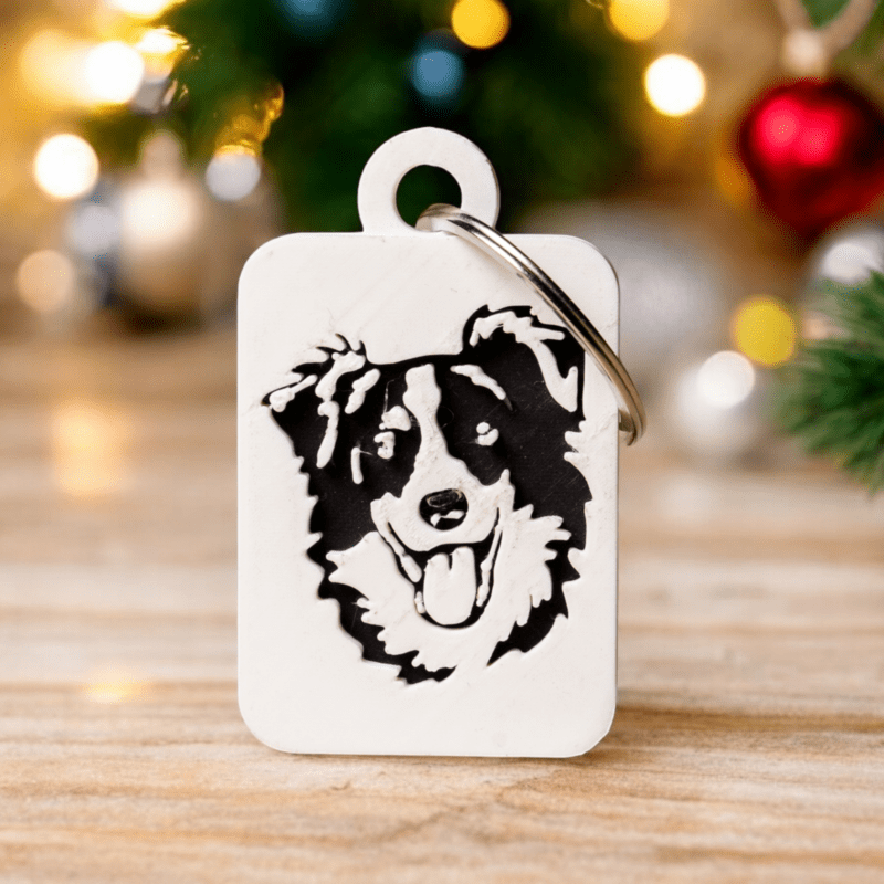 Border Collie kulcstartó - 3D nyomtatással