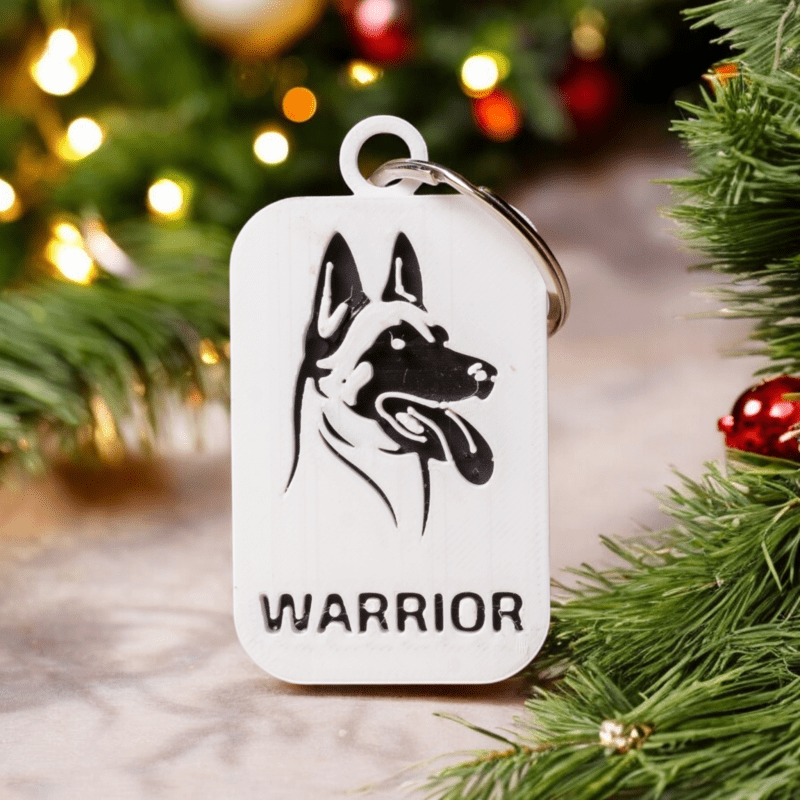 Németjuhász kulcstartó - 3D nyomtatással