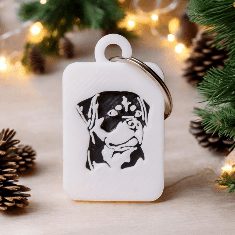 Rottweiler kulcstartó - 3D nyomtatással